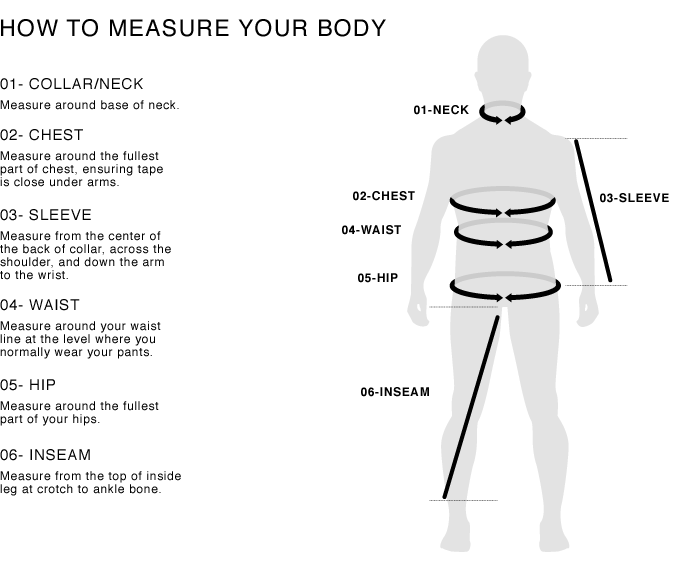 Size chart boys snow
